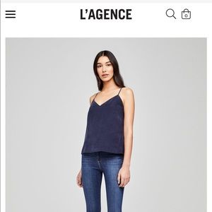 L’AGENCE Blue Tank Top